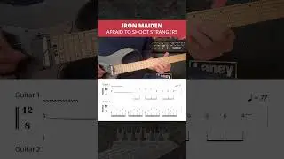 Afraid To Shoot Strangers Iron Maiden - guitar tutorial with tabs! #heavymetal #metalguitar #guitar