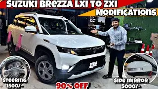 Brezza LXI Base to Top Modification With Price ✅ Brezza Base Model Modified with Price ✅