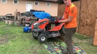 Husqvarna TS142- Deck Clean- fűnyírás utáni puceválás- ès emelő bemutatása