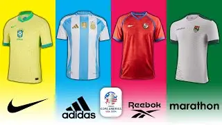 All 16 Teams Jersey Home & Away COPA AMERICA 2024 | All Teams Kits COPA AMERICA 2024