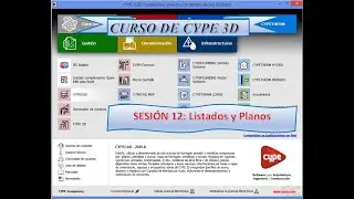 Curso CYPE 3D Sesi&oacute;n 12 Listado y Planos