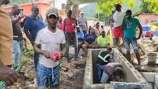 Natty grave digging my father an is boss making the grave