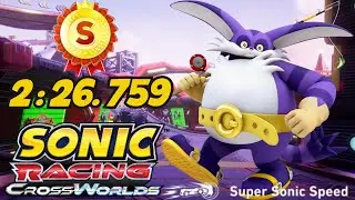 Sonic Racing Crossworlds | S Rank Time Trial on Eggman Expo with Big the Cat &ndash; 2:26.759 | Guide