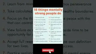 18 Habits of Mentally Strong People 🧠 | Build Unshakable Strength!
