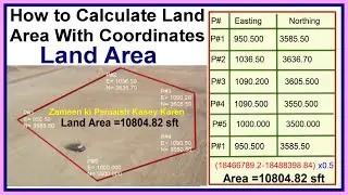 How to Calculate Land Area With Coordinates. | Land Area|
