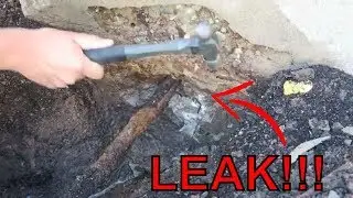 Ремонт протечек в фундаменте (гидравлический водостойкий цемент)