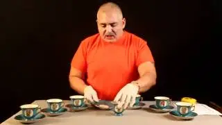 TRESSEMANN VOGT LIMOGES TURQUOISE TEA CUPS SAUCERS