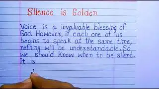Silence is Golden Essay//English Essay writing