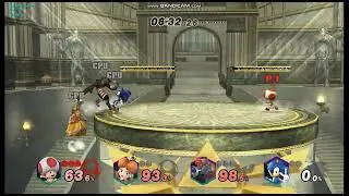 SUPER SMASH REX - Toad vs Daisy vs Deathborn vs Sonic