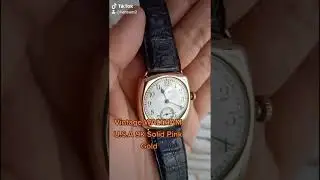 Vintage WALTHAM U.S.A 9K Solid Pink Gold