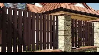 Евроштакетник - забор из металлического штакетника Aluzink