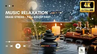 4K Winter Spa Night &bull; Christmas Calm for Deep Sleep, Brain Healing & Stress Relief