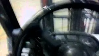 White power fork lift driver