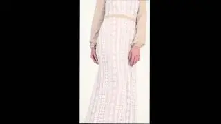 Hiba Lace Accent Maxi Dress   Ivory Sand Close up