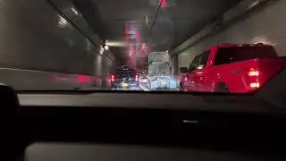 I-895 Southbound: Baltimore Harbor Tunnel - E-ZPass Toll - K-Truss Bridge 