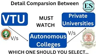 VTU V/s Autonomous VTU  v/s  Private Universities Comparsion #edusumit #kcetdocumentverification