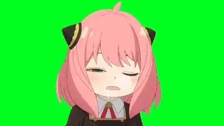 Anime Green Screen: sleepy Anya