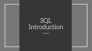 SQL Introduction