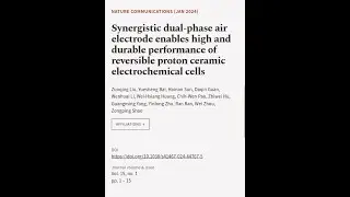 Synergistic dual-phase air electrode enables high and durable performance of reversib... | RTCL.TV