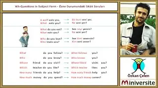 Wh- Questions in Subject Form  - Özne Durumundaki 5N1K Soruları