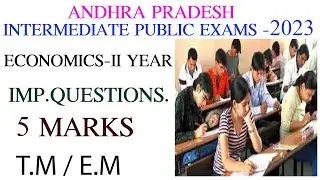 andhra pradesh intermediate public exams-2023 || economics IIyear 5marks imp ||ap imp 5marks telugu