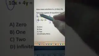 Mind-Blowing Math Trick! 🤯 Find Infinite Solutions FAST! 🚀 #Shorts #SATMath #ViralShorts