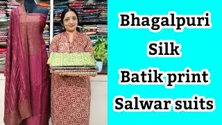 Bhagalpuri silk | Batik print | Salwar suits | @noblelady 