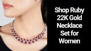 Shop Ruby 22K Gold Necklace Set for Women