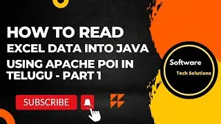 How To Read Excel data into Java using Apache POI in Telugu - Part 1