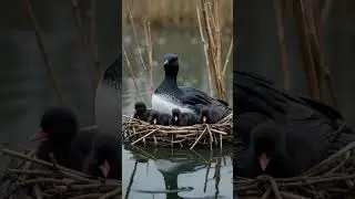 Eurasian Coot Nest: A Breathing Ring on Still Water #coot #birds #ducks #nature #birdnest #wildlife