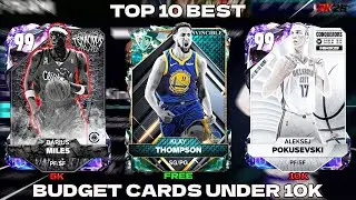 THE TOP 10 BEST BUDGET CARDS UNDER 10K MT IN NBA2K25 MYTEAM!!(SEASON 8)