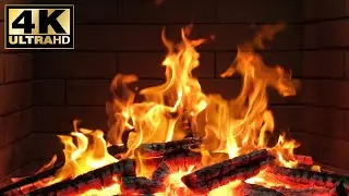 🔥 4K Crackling Fireplace ASMR. Fireplace Sounds for Meditation. Fireplace Sounds for Bedtime