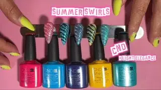 Summer Swirls 💅🏽 | CND + LIGHT ELEGANCE || Cats Claws XO