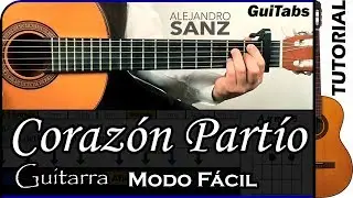 Cómo tocar CORAZÓN PARTÍO 💔 - Alejandro Sanz / Tutorial GUITARRA 🎸 / GuiTabs N°040