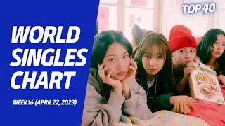 Top 40 Songs Of The Week | April 22, 2023 (World Singles Chart Week 16)