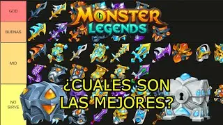 TIER LIST RELIQUIAS: MASCARA - ESPADA - ESTANDARTE | Monster legends