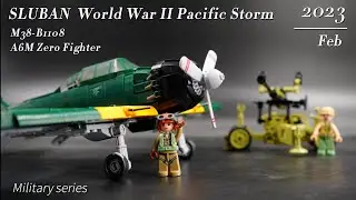 SLUBAN M38-B1108 World War II Pacific Storm: A6M Zero Fighter