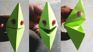 😂Funny Talking Mouth Craft😂Moving Mouth-Talking Face-Paper Toy-Origami mouth-Paper Puppet-Kids Craft