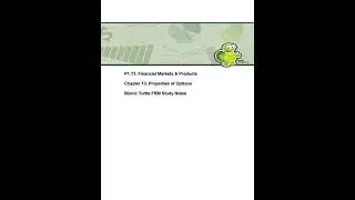 2024 FRM Part 1 BT Study Notes - P1 T3 Financial Markets & Products  Notes Chapter 13 17, 19