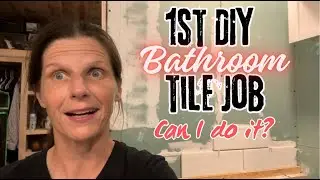Tiling the Off-Grid Bathroom in the Tiny House