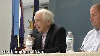Pittsboro town candidates discuss the confederate memorial in front of the courthouse - 10.12.19