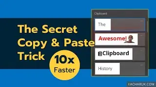 The Secret Copy & Paste Trick (10x Faster!) - Windows 10