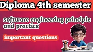 Software engineering principle and practice |Diploma 4th sem important question |Cse branch 