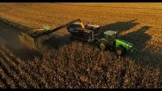 BIG Moisson de ma&iuml;s 2K16 dans la Vienne avec John Deere S680 i 12 rangs