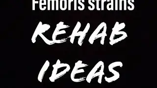 Proximal Rectus Femoris rehab ideas