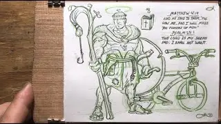 How To Draw Character Design (Shepherd Bike Fisher ) Day 813