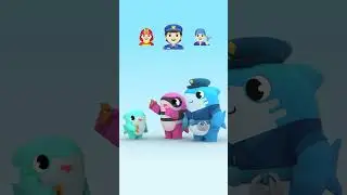 Baby Shark Picks the Right Clothes for Different Jobs! 👨&zwj;🚒👮👨&zwj;🔧Kids Learn Professions