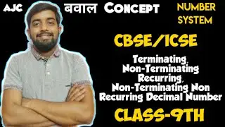 Terminating|Non-Terminating Recurring|Non-Terminating Nonrecurring DecimalNumber|Class9th#vipconcept