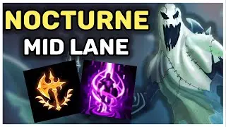 BUSTED KOREAN PICK - NOCTURNE NOC MID LANE GUIDE RUNES BUILD GAMEPLAY SEASON 12 LEAGUE OF LEGENDS