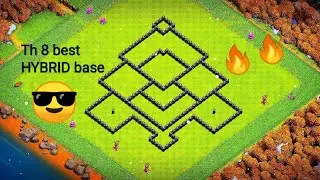 || NEW BEST Town Hall 8 HYBRID BASE [DEFENCE]  2022||